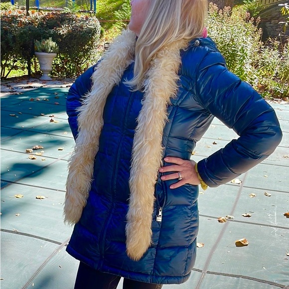 Italian Tuscan lamb real fur boa genuine  authentic fur beige  5ftx3.5” Vintage - Picture 2 of 11